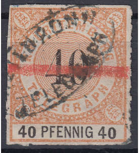 Wrttemberg Telegraphenmarke Nr. 5 gestempelt