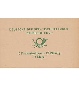 DDR Sondermarken-Heftchen SMHD 2 b postfrisch ** 5 Postwertzeichen zu 20 Pfg.