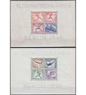 Deutsches Reich Block 5+6 postfrisch ** Olympische Spiele 1936