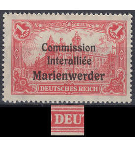 Marienwerder Nr. 26 II postfrisch ** Plattenfehler