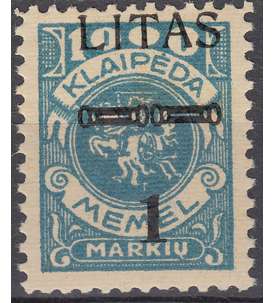 Memel Nr. 182 postfrisch ** verschobener Aufdruck