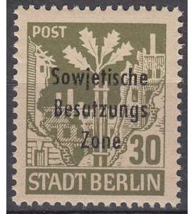SBZ Nr. 206 IV postfrisch ** Plattenfehler