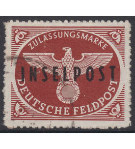 Deutsches Reich Feldpost Nr. 9 gestempelt,geprüft+signiert Inselpost Rhodos