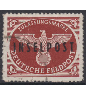 Deutsches Reich Feldpost Nr. 9 gestempelt,geprft+signiert Inselpost Rhodos