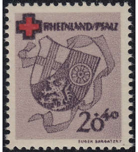 Frz. Zone Rheinland-Pfalz Nr. 43A postfrisch ** Fettdruck der Inschrift