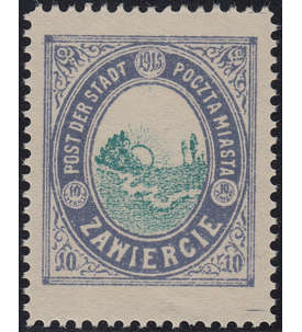 Deutsches Post in Polen Zawiercie Nr. 1 III postfrisch **