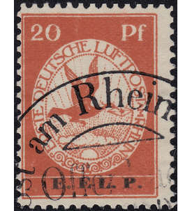 Deutsches Reich Nr. VI mit nachtrglicher Abstempelung Flugpost E.EL.P.