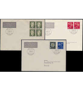 Schweiz Nr. 439-442 3 FDC Ersttagsbrief Pro Juventute 1944