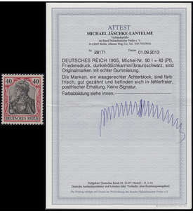 Deutsches Reich Nr. 90 I postfrisch ** m. Fotoattest Jschke-Lantelme