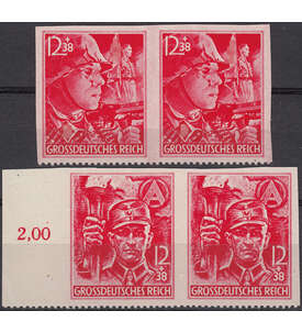 Deutsches Reich Nr. 909-910 postfrisch ** 3-seitig ungezähnte Paare