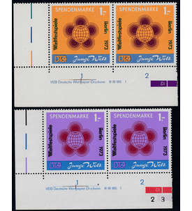 DDR Spendenmarken Nr. 1+2 DV postfrisch ** Druckvermerke