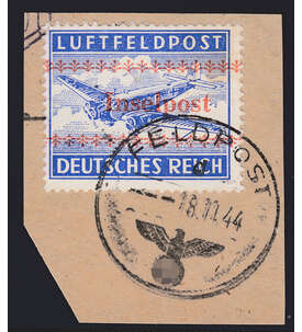 Deutsches Reich Feldpost Nr. 7 A auf Briefabschnitt gepr�ft