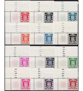 Saarland Dienstmarken Nr. 33-44 postfrisch** Ecken oben links mit Bogenzählern
