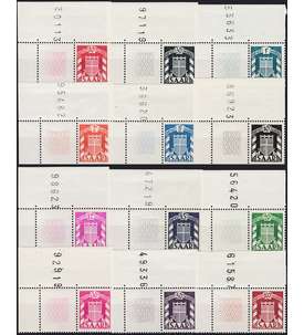 Saarland Dienstmarken Nr. 33-44 postfrisch** Ecken oben links mit Bogenzhlern