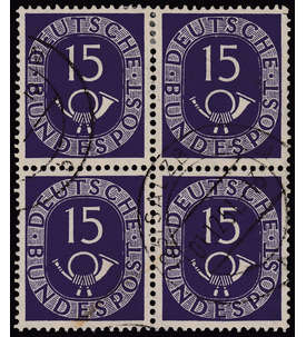 BRD Nr. 129 gestempelter Viererblock