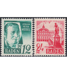 Baden - Gummidruck 12- u. 24 Pfennig (Nr. 4 u. 8) postfrisch