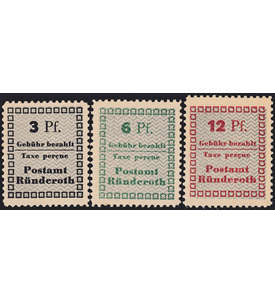 Deutsche Lokalausgabe Rnderoth Nr. 1-3 postfrisch **