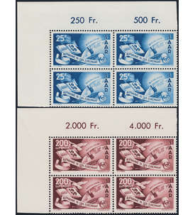 Saar Nr. 297-298 postfrisch ** Eckrand-4er-Block links oben Europarat 1950