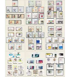 BRD Bund 1995-2001 Doppelsammlung postfrisch und gestempelt