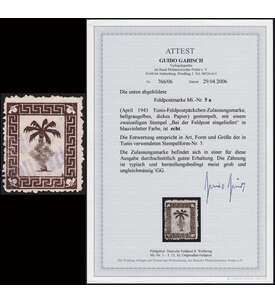 Deutsches Reich Feldpost Nr. 5a gestempelt mit Fotoattest