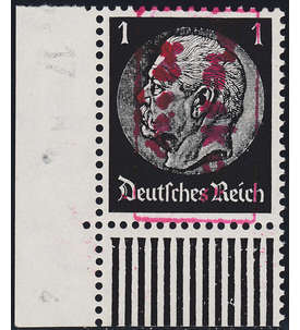 Deutsche Besetzung Ruland Nr. 1 b postfrische Bogenecke unten links geprft und signiert