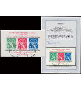 Berlin Block 1 gestempelt mit Tagesstempel und Fotoattest