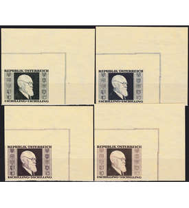 sterreich Nr. 772 B - 775 B postfrischer Eckrand Renner ungezhnt