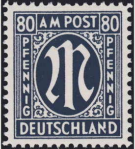 AM Post - 80 Pfennig Nr. 34 b II postfrisch **