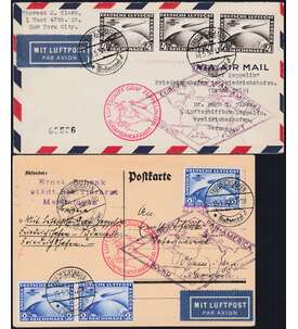 Deutsches Reich Nr. 438-439 Zeppelin-Belege
