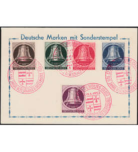 Berlin Glocke links Nr. 75 - 79 auf Sonderbeleg