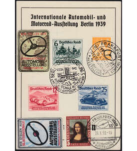 Deutsches Reich IAA 1939 Sonderkarte mit Nr. 686-688