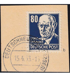 DDR Nr. 339 xb gestempelt Lackpapier auf Briefstck
