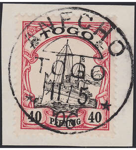Dt. Kolonie Togo Nr. 13 I gestempelt m. Abart