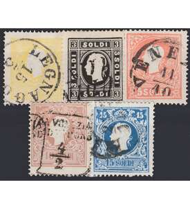 �sterreich Lombardei/Venetien Nr. 6-11 I gestempelt