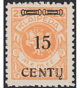 Memel Nr. 170 VIII postfrischer Plattenfehler
