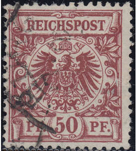 Deutsches Reich Nr. 50 aa gestempelt und geprüft