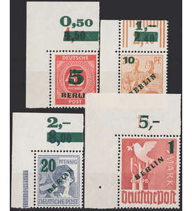 Berlin Nr. 64-67 postfrisch aus der Bogenecke
