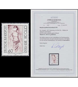 BRD Bund Nr. 1572 F II postfrisch ** mit Farbfotoattest