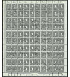 BRD Bund 1 Pfennig-Komplettbogen Nr. 226 y gestempelt