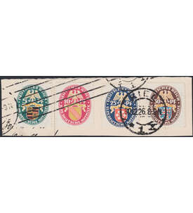 Deutsches Reich Nr. 398-401 auf Briefstück