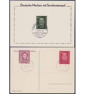 BRD Bund Bach-Siegel Nr. 121-122 auf 2 Sonderbelegen