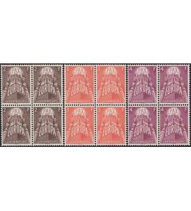 Luxemburg Europa 1957 postfrische Viererblocks