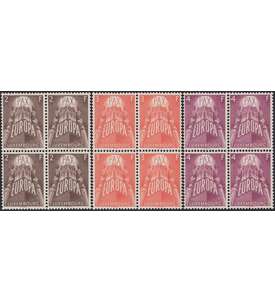 Luxemburg Europa 1957 postfrische Viererblocks