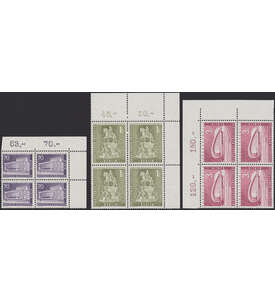 Berlin Stadtbilder 1956 Nr. 140-154 postfrisch Eckrand Viererblocks oben rechts