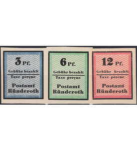 Dt. Lokalausgabe Rnderoth Nr. I-III B postfrisch