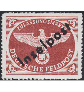 Dt. Reich - Feldpostrarit�t Inselpost Vokovar Nr. 6 DD postfrisch, gepr�ft, signiert