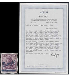 Danzig - Raritten postfrisch Nr. 47 groer Innendienst mit Fotoattest Kniep