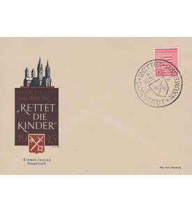Lokalausgabe Naumburg 12 Pfennig Hchstwert auf Sonderbeleg Kinderhilfe 1946