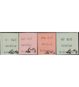 Lokalausgabe Eckartsberga Nr. 1-4 Gebhrenmarken 1945
