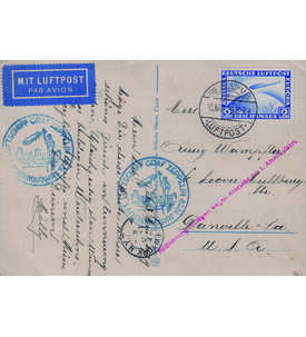 Dt. Reich Zeppelinbeleg Nr. 423 als Einzelfrankatur dekorativem Zeppelinbeleg